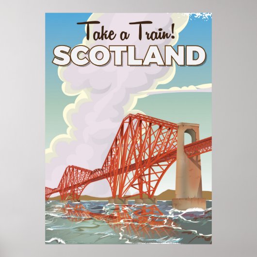 Affiche de voyage du quatrième pont d'Écosse. (Devant)