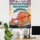 Affiche de voyage du quatrième pont d'Écosse. (Bureau à domicile)