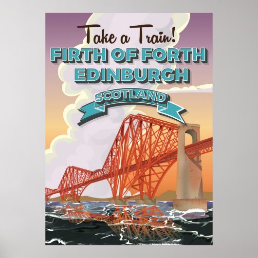 Affiche de voyage du quatrième pont d'Écosse. (Devant)