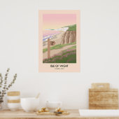 Affiche de voyage du sentier côtier de l'île de Wi (Cuisine)