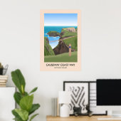 Affiche de voyage du sentier de randonnée Causeway (Bureau à domicile)