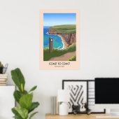 Affiche de voyage du sentier de randonnée Coast to (Bureau à domicile)