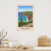 Affiche de voyage du sentier de randonnée Coast to (Cuisine)