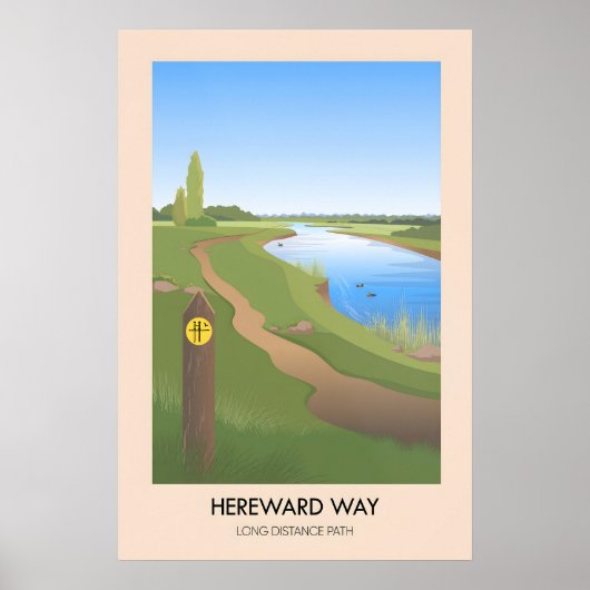 Affiche de voyage du sentier de randonnée Hereward (Devant)