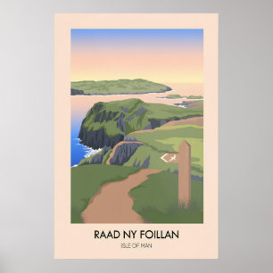 Affiche de voyage du sentier de randonnée Raad ny