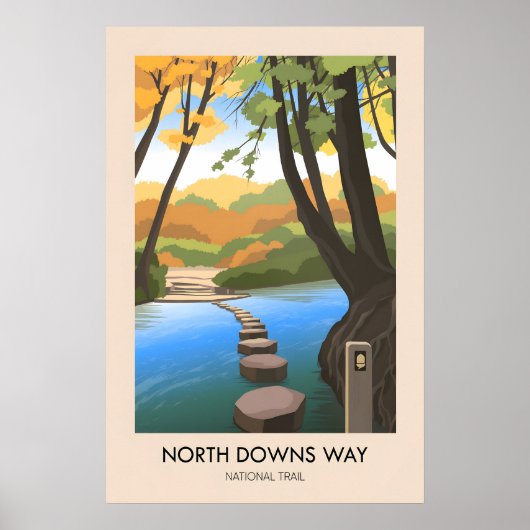 Affiche de voyage du sentier national North Downs (Devant)