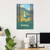 Affiche de voyage du Silver Falls State Park Orego (Bureau à domicile)