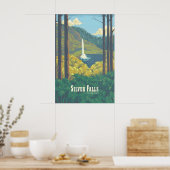 Affiche de voyage du Silver Falls State Park Orego (Cuisine)