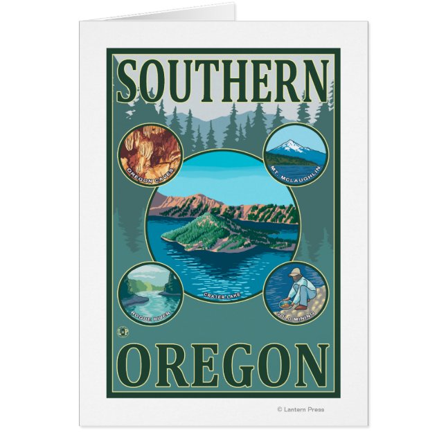 Affiche de voyage du sud de l'OregonScène (Devant)