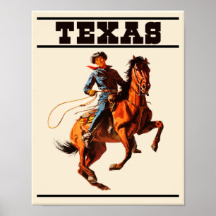 Affiche de voyage du Texas