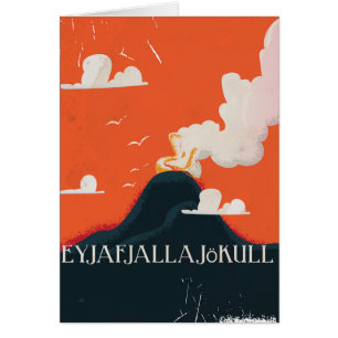 Affiche de voyage du volcan Eyjafjallajökull