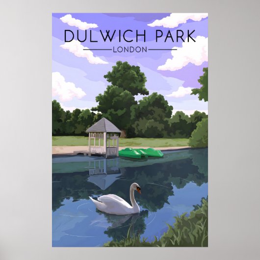 Affiche de voyage Dulwich Park Londres (Devant)