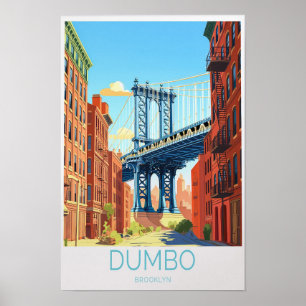 Affiche de voyage Dumbo Dumbo mur de New York