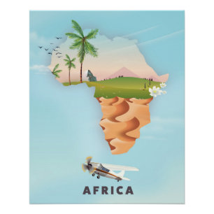 Affiche de voyage en Afrique