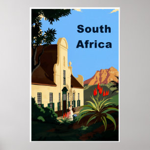 Affiche de voyage en Afrique du Sud