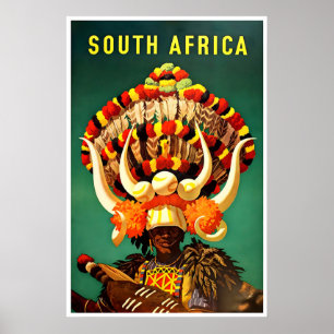 Affiche de voyage en Afrique du Sud Impression d'a