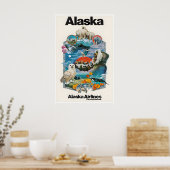 Affiche de voyage en Alaska Impression d'art alask (Cuisine)