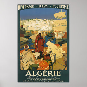 Affiche de voyage en Algérie Art de l'Afrique Prin