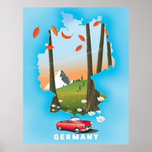 Affiche de voyage en Allemagne.