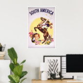 Affiche de voyage en Amérique du Sud Impression d' (Bureau à domicile)