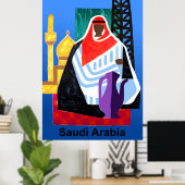 Affiche de voyage en Arabie Saoudite (Bureau à domicile)