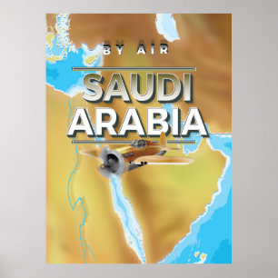 Affiche de voyage en Arabie vintage