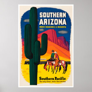 Affiche de voyage en Arizona Art Southern Pacific