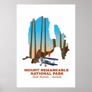 Affiche de voyage en Australie du Sud Mont Remarka