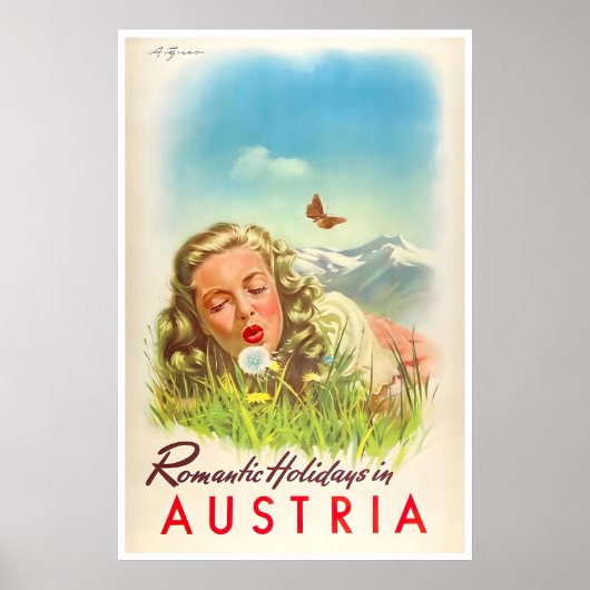 Affiche de voyage en Autriche Impression d'art aut (Devant)