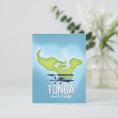 Affiche de voyage en avion carte de Tonga (Debout devant)