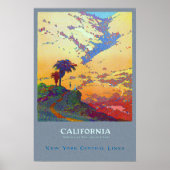 Affiche de voyage en Californie (Devant)