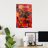 Affiche de voyage en Chine Art chinois Impression  (Bureau à domicile)