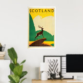 Affiche de voyage en Écosse Impression d'art vinta (Bureau à domicile)