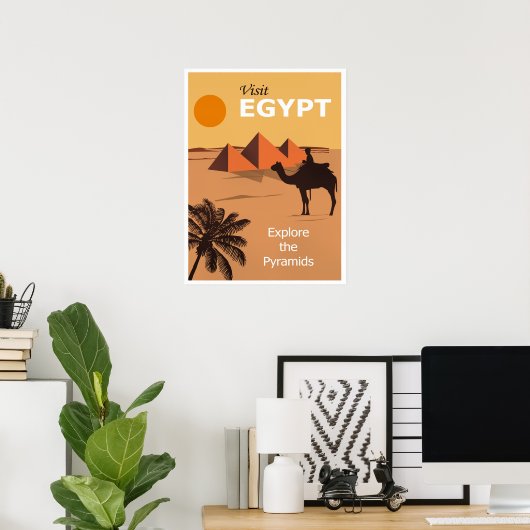 Affiche de voyage en Égypte (Bureau à domicile)