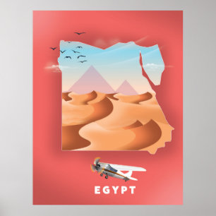 Affiche de voyage en Egypte