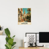 Affiche de voyage en Espagne (Bureau à domicile)