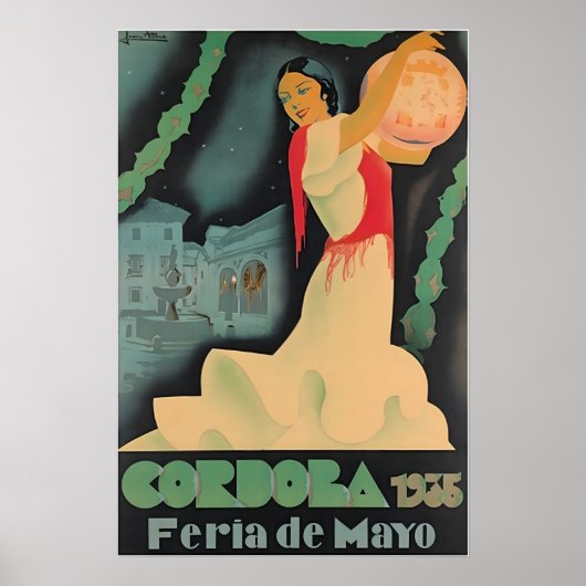 Affiche de voyage en Espagne Cordoue Impression Ar (Devant)