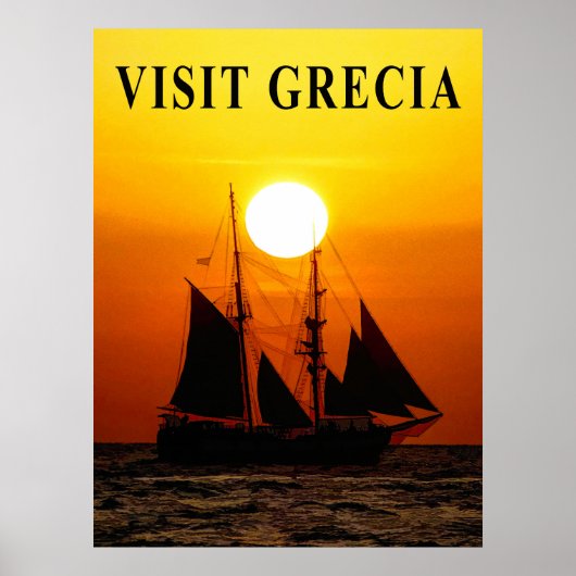 Affiche de voyage en Grèce (Devant)
