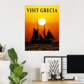 Affiche de voyage en Grèce (Bureau à domicile)