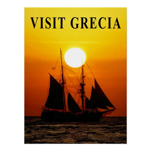 Affiche de voyage en Grèce (Devant)