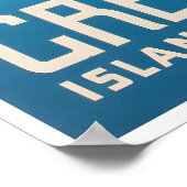 Affiche de voyage en Grèce Corfou Impression d'art (Coin)