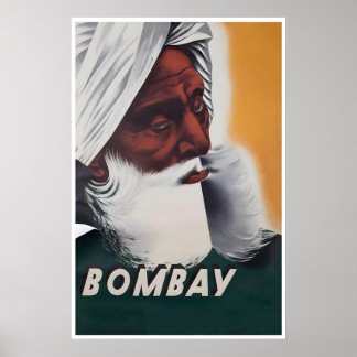 Affiche de voyage en Inde Art Mumbai Impression Bo