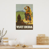 Affiche de voyage en Inde Impression d'art indien (Cuisine)