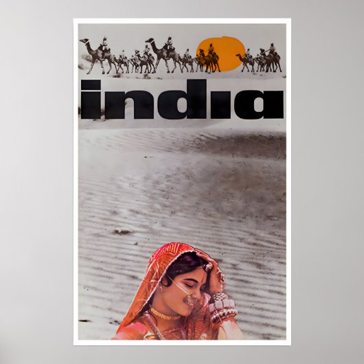 Affiche de voyage en Inde Impression d'art indien (Devant)