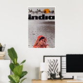 Affiche de voyage en Inde Impression d'art indien (Bureau à domicile)