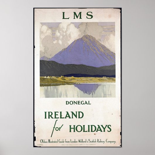 Affiche de voyage en Irlande vintage (Devant)