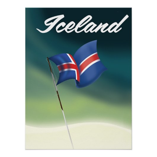 Affiche de voyage en Islande (Devant)
