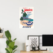 Affiche de voyage en Jamaïque Impression d'art jam (Bureau à domicile)