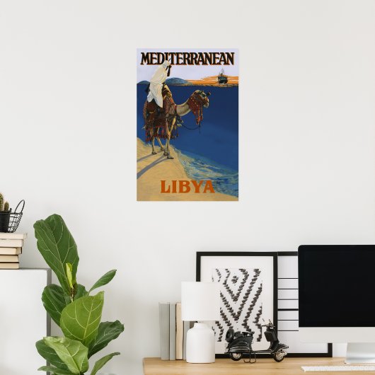 Affiche de voyage en Libye (Bureau à domicile)