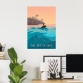 Affiche de voyage en moto de jet (Bureau à domicile)
